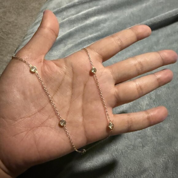 Neiman Marcus 18K Gold Plated Circular CZ Necklace - Picture 5 of 6